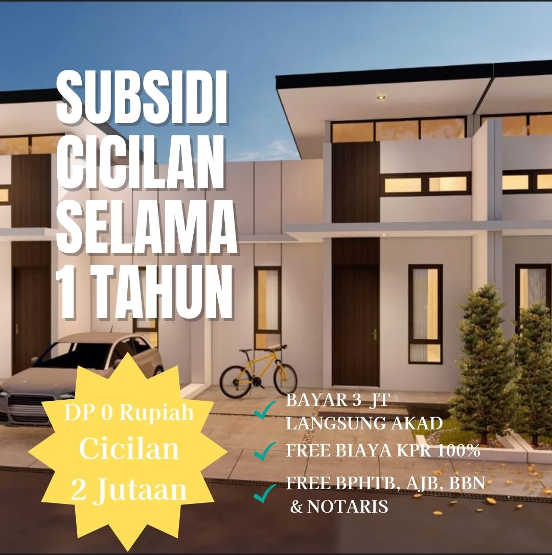 Jual Rumah Tinggal 2 Lantai Lebih Terjangkau di Undagi Residence - Hanya 1 Juta All In! Bonus Ac  Di Setu, Bekasi